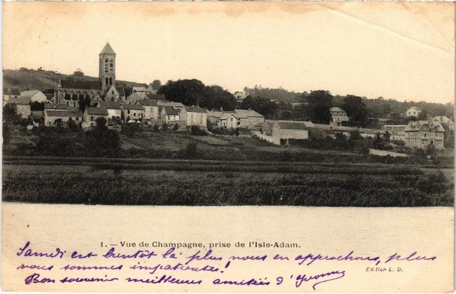 CPA Champagne Vue Generale, prise de l'Isle Adam FRANCE (1309640)