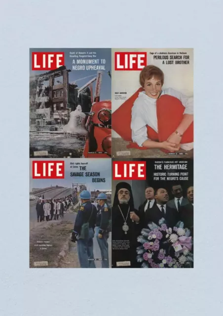 Life Magazine Lot of 4 Full Month March 1965 5, 12, 19, 26 Civil Rights Era