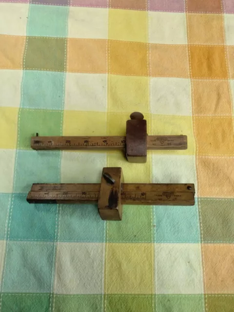 VINTAGE STANLEY No 71 & No 65  S.W.  WOOD SCRIBE  6" MARKING GAUGE Lot 2