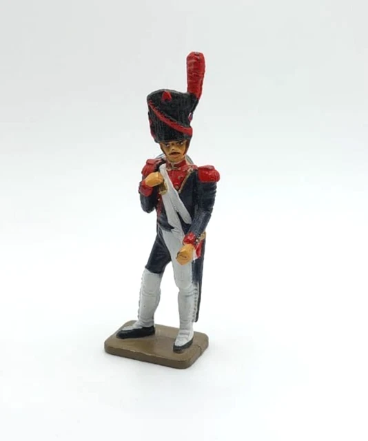 Lot De 5 Figurines Starlux 1/32 En Plomb - Tambours 29e Régiment Napoléon Empire - Occasion Parfaite