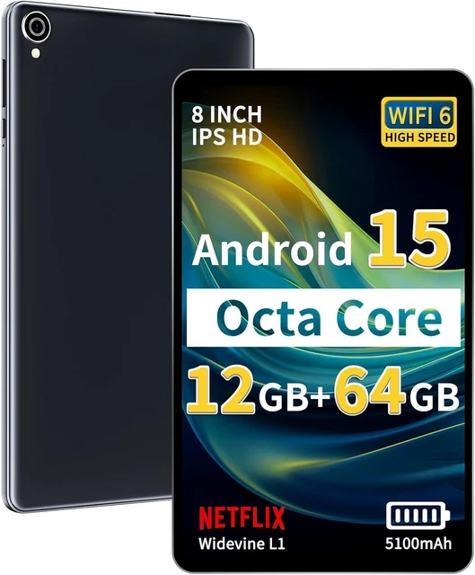 2025 ANDROID 15 Tablet 8 Inch Tablet, Octa-Core Processor, 12GB RAM ...