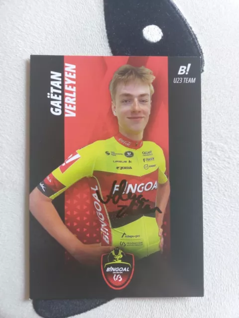 CYCLISME CICLISMO CYCLING WIELRENNEN CARTES CP 2024 Bingoal U23 Signée Verleyen