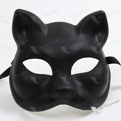 Venetian Gatto Cat Dress Up Party Halloween Costume Masquerade Mask Black