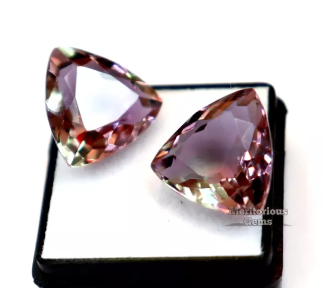 Certified Loose Gemstone Trillion Cut 20Ct Pair Natural Alexandrite Color Change