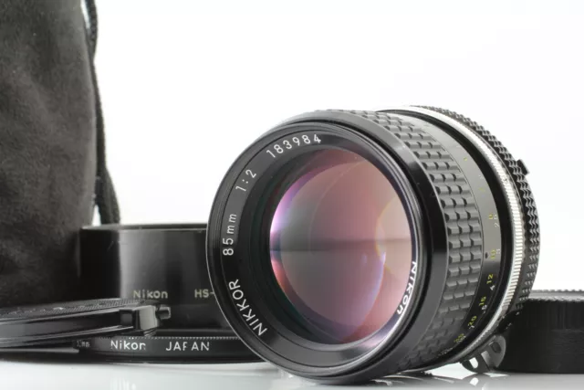 [Near MINT w/Hood HS-10] Nikon Ai Nikkor 85mm f/2 MF Portrait Lens From JAPAN