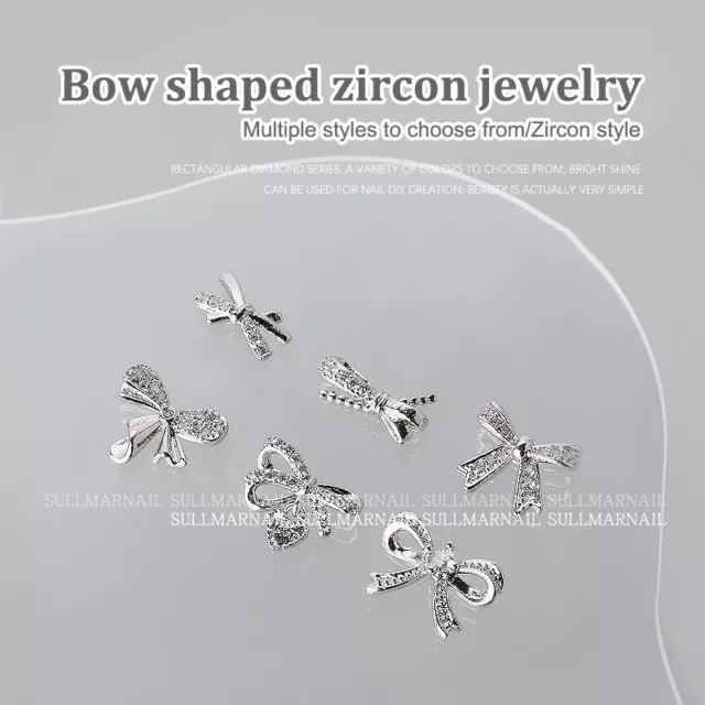 Manucure DIY DÉCORATIONS Zircon Diamond Bow Nail Nail Clie nail ACCESSOIRES