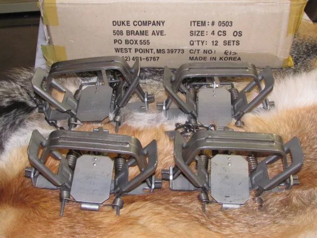 4 New Duke # 4 offset  4X4 Coil Spring Traps  Beaver Bobcat Coyote Wolf NEW SALE