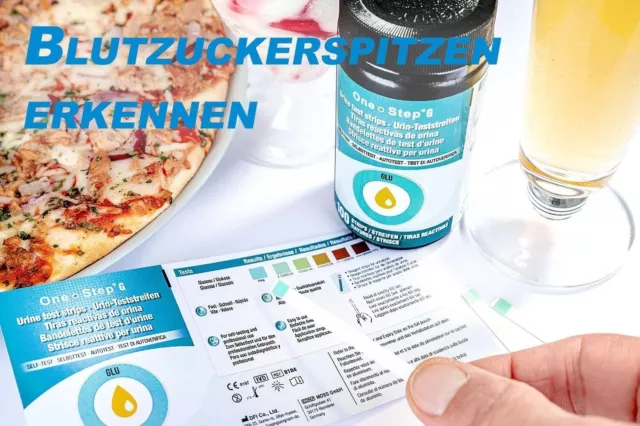 Glukose Urinteststreifen - 100 Urinanalysestreifen + Referenzfarbkarte, Heimtest 3