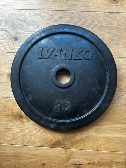 2X IVANKO RUBBER-ENCASED Olympic Plate RUBO 35LBS PicClick UK