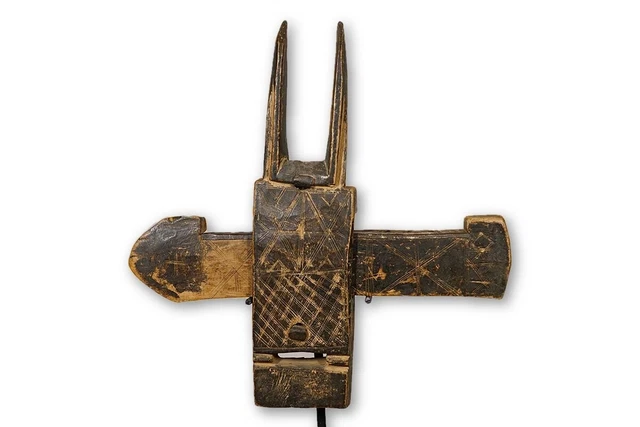 Charming Figural Dogon Door Lock 15.5" - Mali - African Art