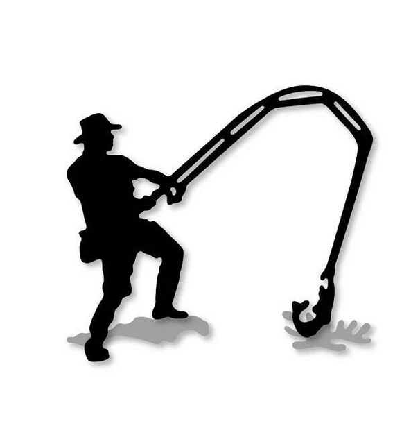 Men Fishing Frame Metal Cutting Die Stencil DIY Scrapbooking Photo Album Paper