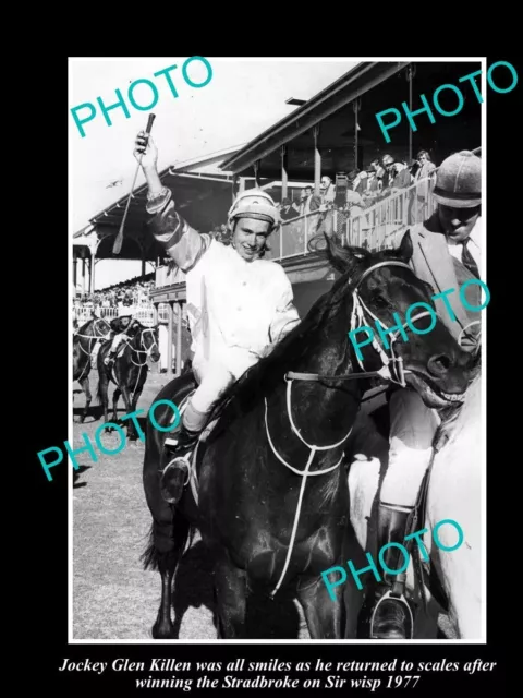 Old Historic Horse Racing Photo Of Sir Wisp Winning The Stradbroke 1977 Killen