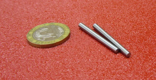 Steel Taper Pins No. 3/0 .125 Large End x .099 Small End x 1 1/4" Long, 50 Pcs