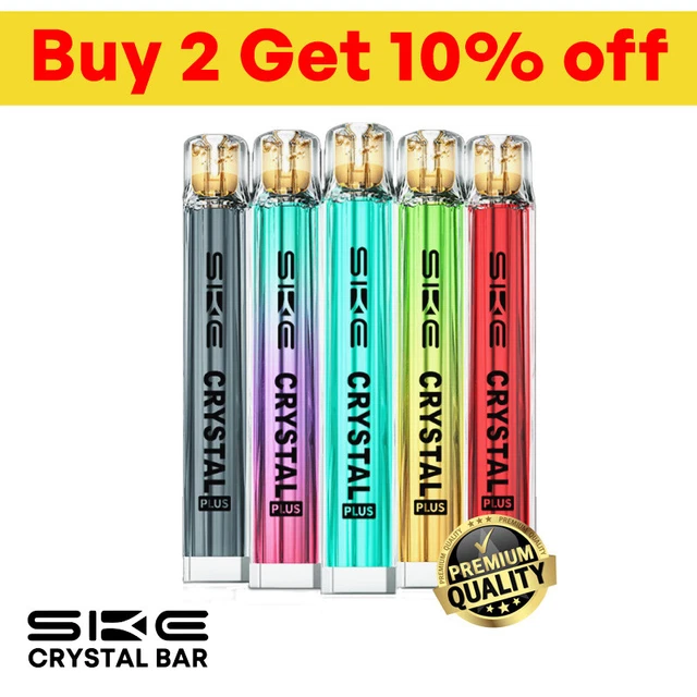 SKE Crystal Plus Pod Kit Rechargeable Vape Bar 600puffs |Buy 2 get 10% Off |