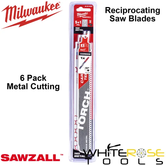 Milwaukee Säbelsägeblatt Sawzall 230 mm Säbel 6er-Pack Metallschneiden