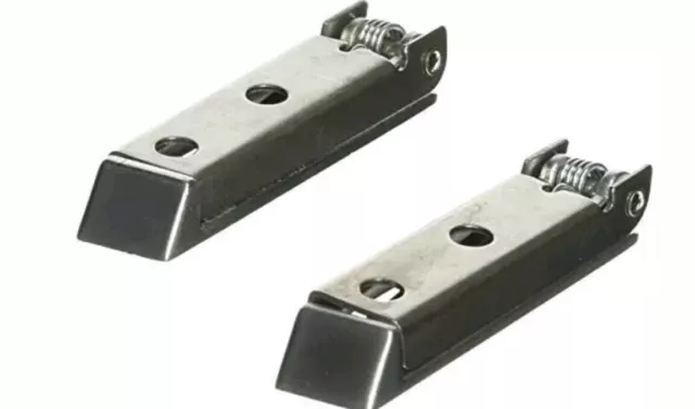 Rv Designer Collection E215 Stainless Steel Squared Baggage Door Catch  Pair