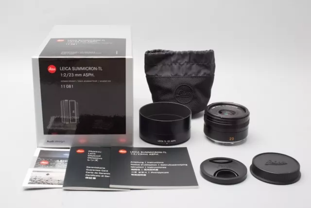 Leica Summicron-TL 23mm f/2 ASPH. Lens (11081), Black, Leica Panasonic L Mount