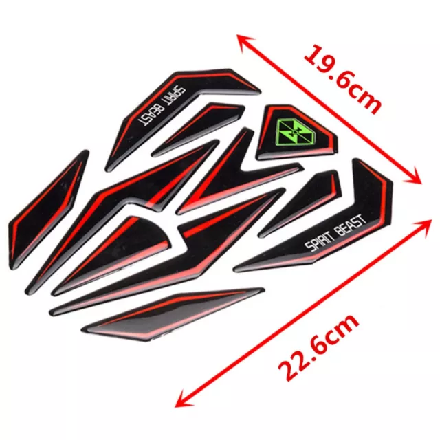 Universal Reflective 3D Motorcycle Sticker Fuel Tank Protector Pad Cover Decorat 3
