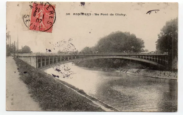 ASNIERES - Hauts de Seine - CPA 92 - the Pont de Clichy