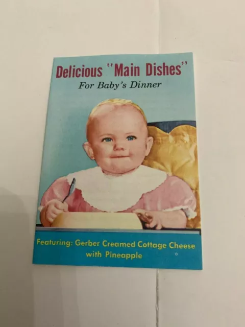 Vintage 1950's Gerber Baby Food Delicious Main Dishes Advertising Brochure