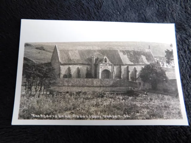 Real Photo Postcard  " THE ABBOTS BARN,  ABBOTSBURY " Dorset.