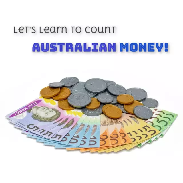 Australian Play Money Coins & Notes Maths Pretend Shopping Gambling Games