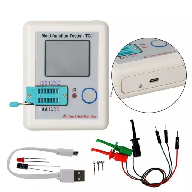 LCR-TC1 Transistor Testeur Mètre Composant Électronique PNP Capacité NPN New P4