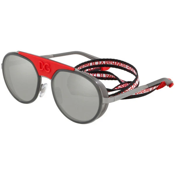 New DOLCE & GABBANA Madison DG Cup Red Aviator Sunglasses DG2210 04/6G - Italy