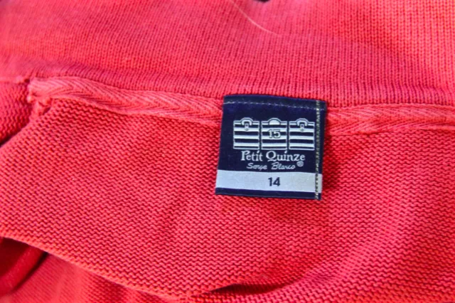 joli gilet zippé en coton rouge SERGE BLANCO PETIT 15  taille 14 ans 3