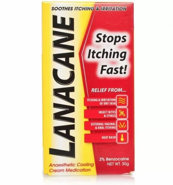 Lanacane Medicated Cream Tube, 30g 2