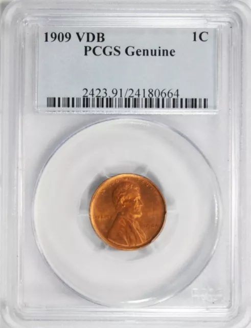 1909 VDB Lincoln Cent PCGS "Genuine"  #GA4-64