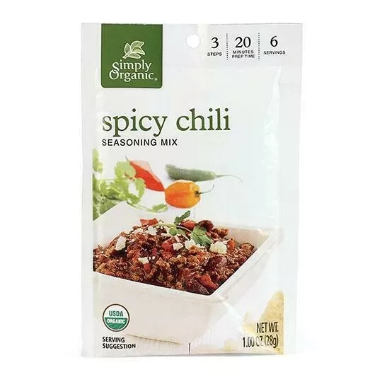 Simply Organic Spicy Chili Seasoning Mix, ORGANIC