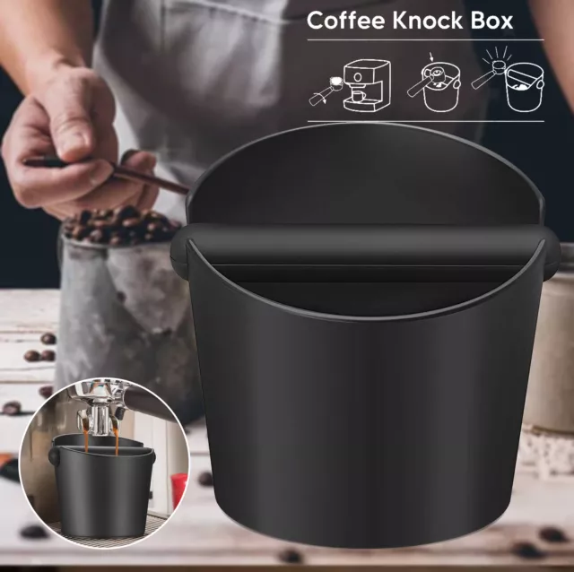 Coffee Knock Box Coffee Grounds Container Espresso Knock Box with Knock Bar Home