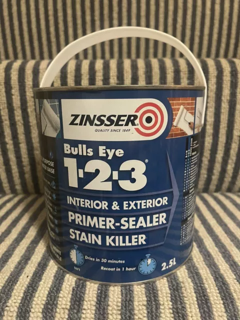 Sellador De Imprimación Zinsser 123 Bullseye Asesino De Manchas 2,5 L