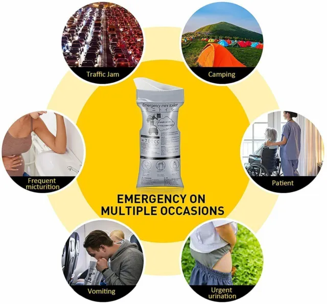 Travel Emergency Urinal Portable Disposable Urine Bag Camping Urine Bag Healthy