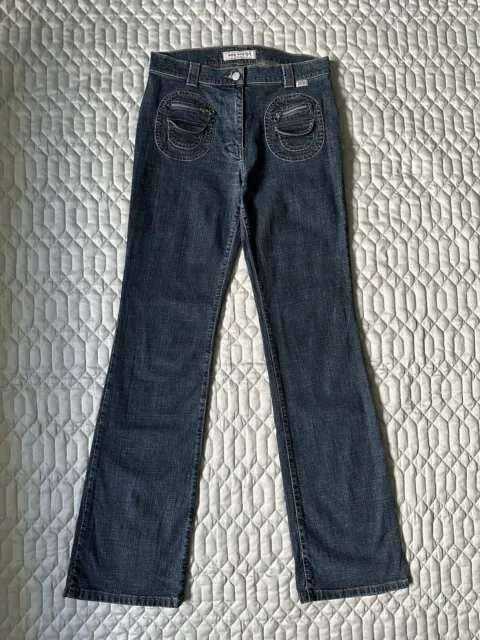 Vintage Miss Sixty Blue Jeans Bootcut Low Rise Flared Y2K Vintage Size 31