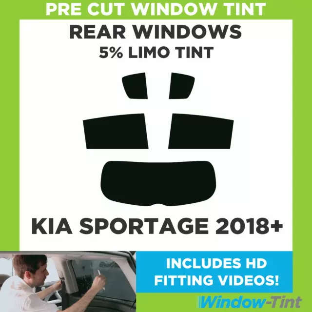 Pre Cut Window Tint for Kia Sportage 2018+ 5% Limo Black Rear Car Tinting Film