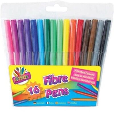 18x in fibra penne colorate lavabili Feltro suggerimenti Marcatori T-shirt Da colorare Set Penna 