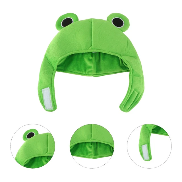 HEADGEAR COSPLAY FULL Cover Frog Hood Hat Staff Man Novelty Hats for ...