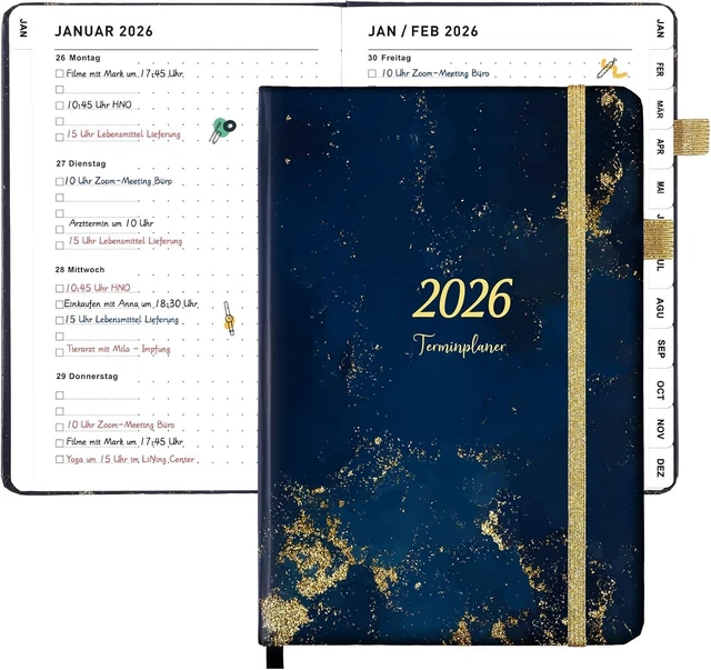 KALENDER 2026 PLANER 2026, Wochenplaner 2026 A5 Terminplaner EUR 17,99