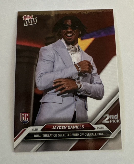 JAYDEN DANIELS 2024 Topps ora 2a scelta generale D2 Washington Rookie