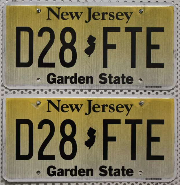usa NEW JERSEY Nummernschilder PAAR License Plates Pair US Kennzeichen # D28 FTE