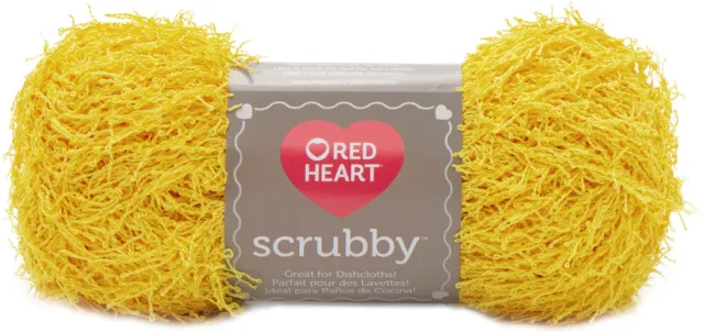 Red Heart Scrubby Yarn , 100% Polyester , 3.5oz - 92yd , Duckie, Pack of 1