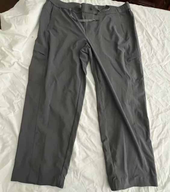 EDDIE BAUER CAPRI Pants Womens size 8 Gray Cotton Stretch 6 Pockets Tie Hem  New $18.91 - PicClick