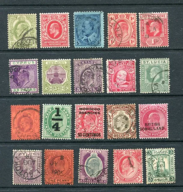 20 Different Edward VII era Commonwealth Stamps as shown (EQ237)