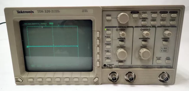 TEKTRONIX TDS320 OSCILLOSCOPE 2 CHANNEL 100MHz 500 MS/s FOR PARTS OR REPAIR