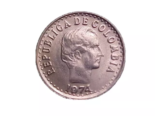 1974 Colombia 20 Centavos KM# 246.1 - Nice High Grade Collector Coin! -c3395xux