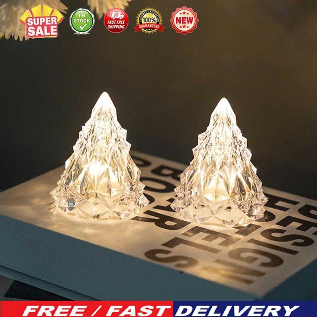 Lámpara de escritorio de cristal luminoso LED cono atmósfera luz nocturna decoración del hogar