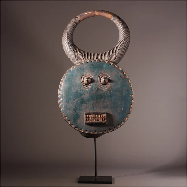 12724 Goli Female Mask of The Baule Metalldisplay Inclusive Ivory Coast