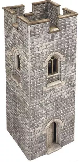 PO292 Metcalfe OO/HO Scale Stone Castle Watch Tower Building Model Card Kit